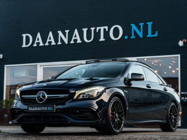 Mercedes-Benz CLA45 AMG blauw zwart kopen amsterdam Haarlem heemskerk